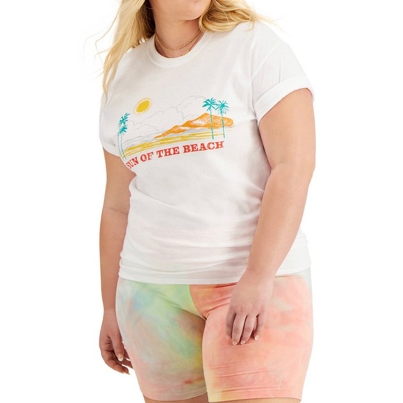 ⭐️⭐️ 2/$35 Love Tribe Trendy Plus Size Beach Cotton T-Shirt - Picture 4 of 5